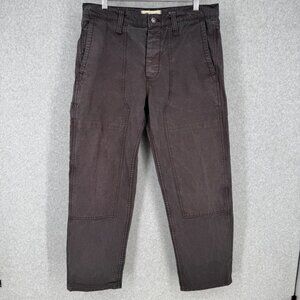 Madewell Mens Relaxed Straight Workwear Pants Size 31x30 Charcoal Gray Canvas